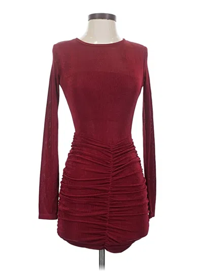 Pre-owned Assorted Brands Cocktail Dress In Burgundy
