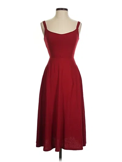 Pre-owned Assorted Brands Cocktail Dress In Burgundy