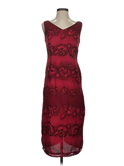 Pre-owned Assorted Brands Cocktail Dress In Burgundy