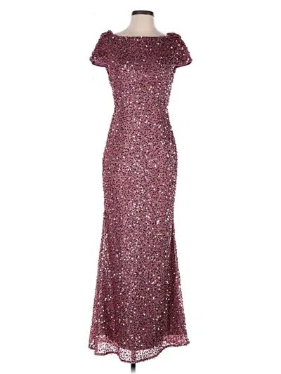 Pre-owned Assorted Brands Cocktail Dress In Burgundy