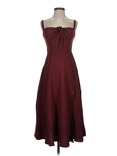 Pre-owned Assorted Brands Cocktail Dress In Burgundy