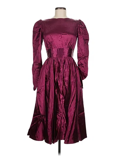 Pre-owned Assorted Brands Cocktail Dress In Burgundy