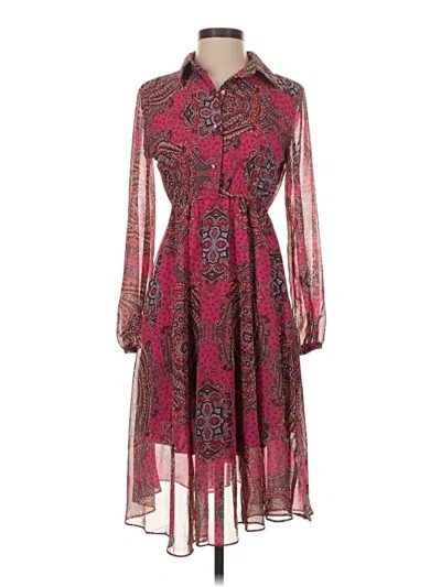 Pre-owned Assorted Brands Cocktail Dress In Burgundy