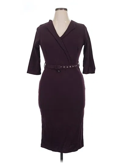 Pre-owned Assorted Brands Cocktail Dress In Burgundy