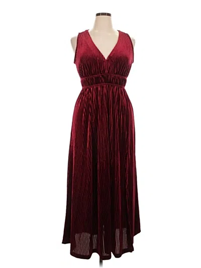Pre-owned Assorted Brands Cocktail Dress In Burgundy