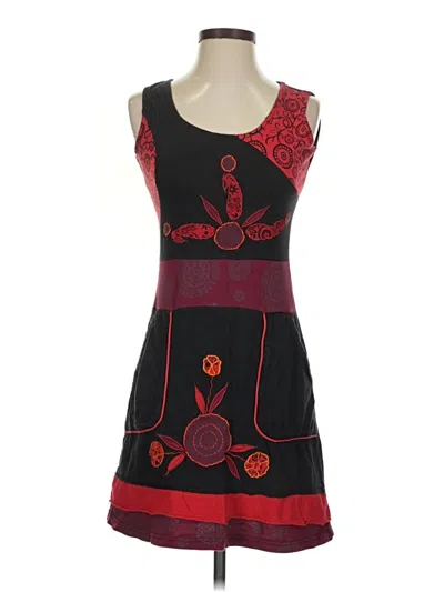 Pre-owned Assorted Brands Cocktail Dress In Burgundy