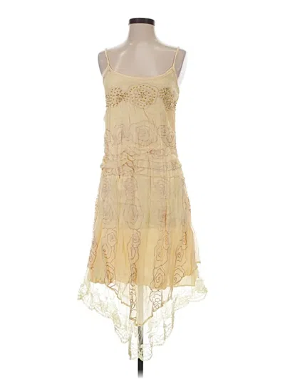 Pre-owned Assorted Brands Cocktail Dress In Gold