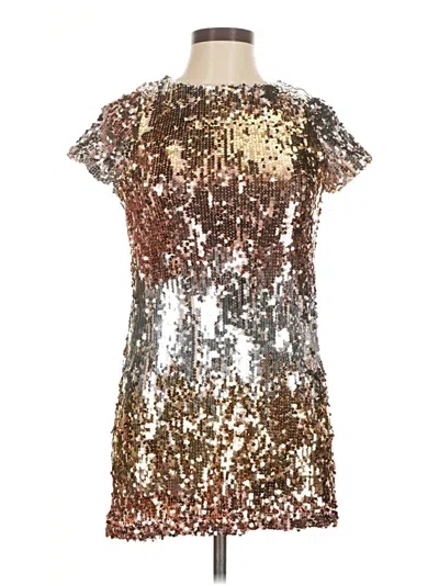 Pre-owned Assorted Brands Cocktail Dress In Gold