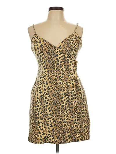 Pre-owned Assorted Brands Cocktail Dress In Gold