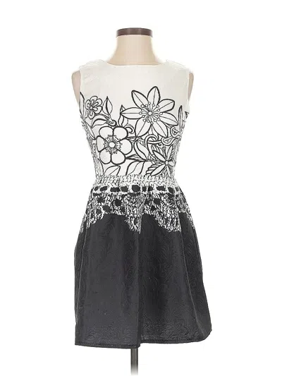 Pre-owned Assorted Brands Cocktail Dress In Gray