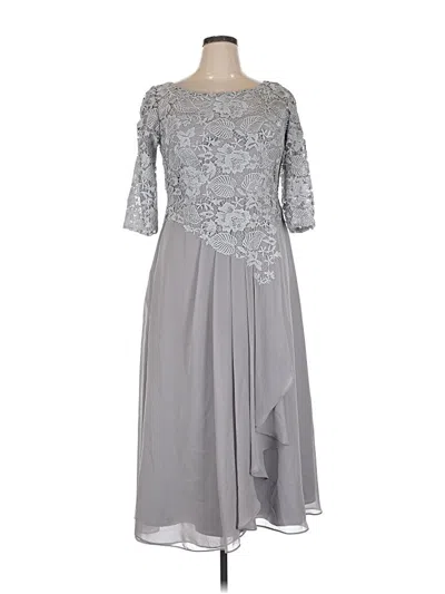 Pre-owned Assorted Brands Cocktail Dress In Gray