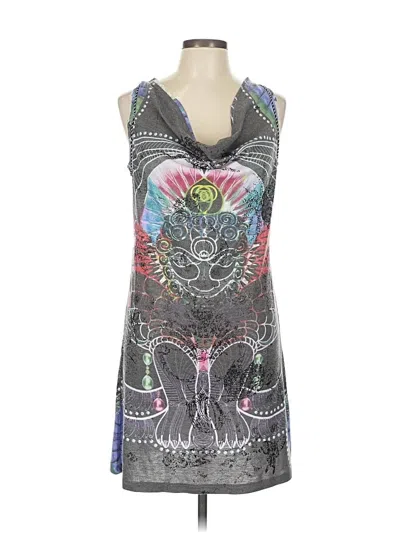 Pre-owned Assorted Brands Cocktail Dress In Gray