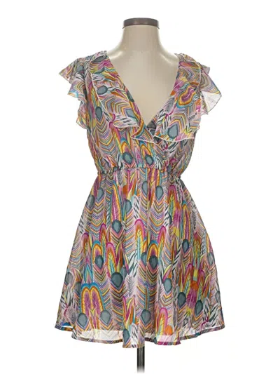 Pre-owned Assorted Brands Cocktail Dress In Gray
