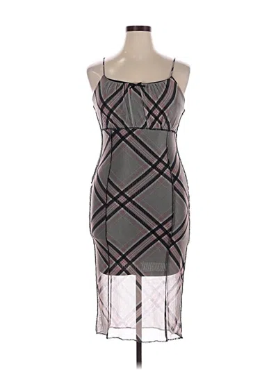 Pre-owned Assorted Brands Cocktail Dress In Gray