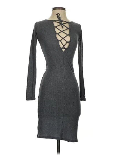 Pre-owned Assorted Brands Cocktail Dress In Gray