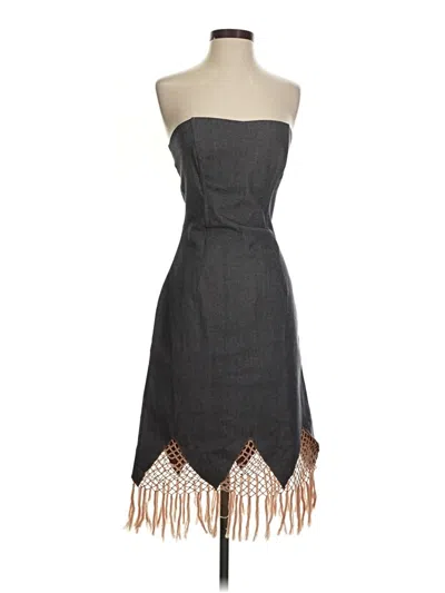 Pre-owned Assorted Brands Cocktail Dress In Gray