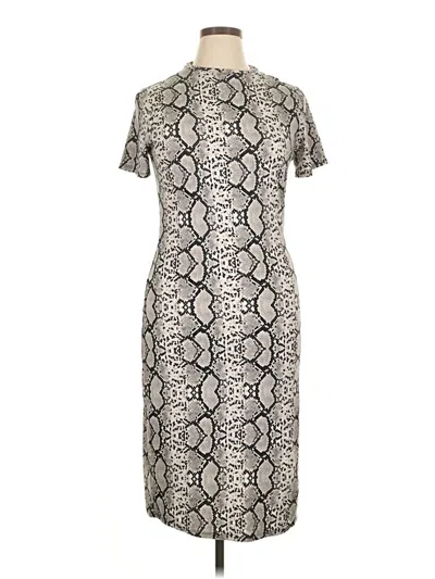 Pre-owned Assorted Brands Cocktail Dress In Gray