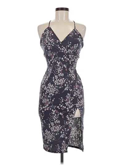 Pre-owned Assorted Brands Cocktail Dress In Gray