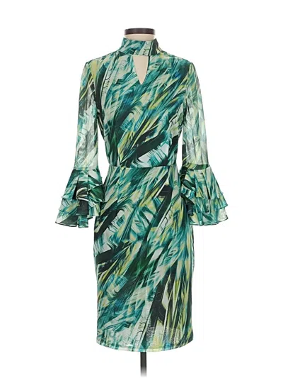 Pre-owned Assorted Brands Cocktail Dress In Green