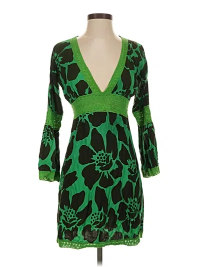 Pre-owned Assorted Brands Cocktail Dress In Green