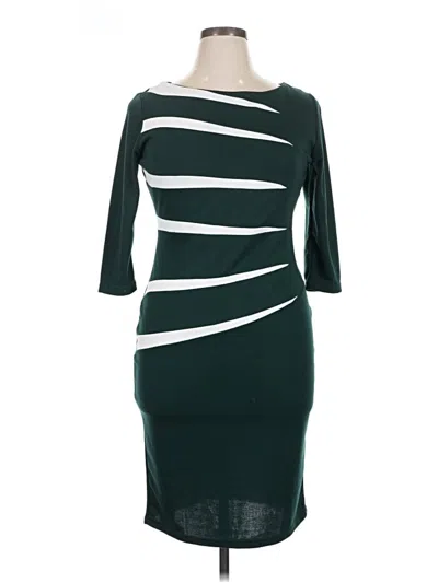 Pre-owned Assorted Brands Cocktail Dress In Green