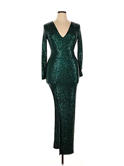 Pre-owned Assorted Brands Cocktail Dress In Green