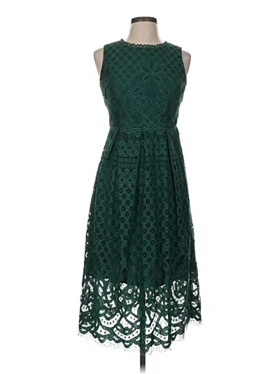 Pre-owned Assorted Brands Cocktail Dress In Green