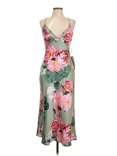 Pre-owned Assorted Brands Cocktail Dress In Green