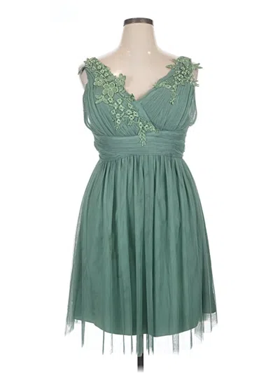 Pre-owned Assorted Brands Cocktail Dress In Green