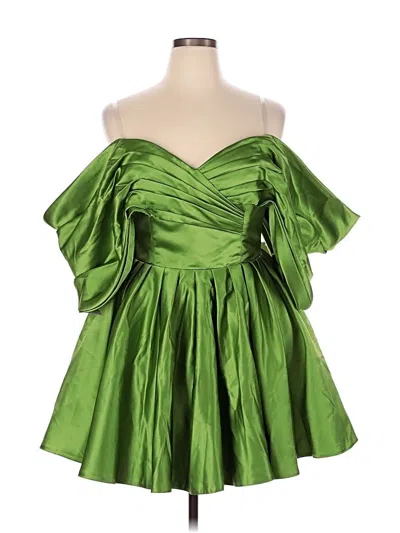 Pre-owned Assorted Brands Cocktail Dress In Green