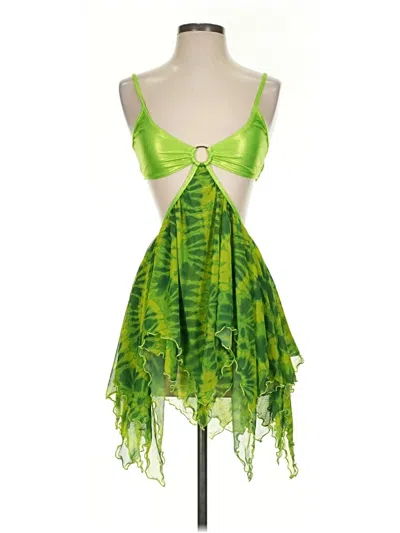 Pre-owned Assorted Brands Cocktail Dress In Green
