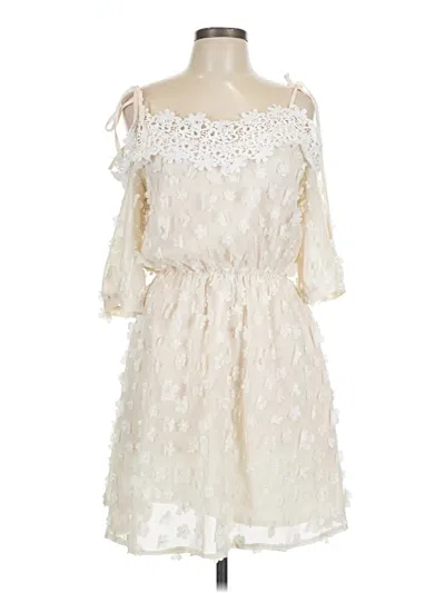 Pre-owned Assorted Brands Cocktail Dress In Ivory