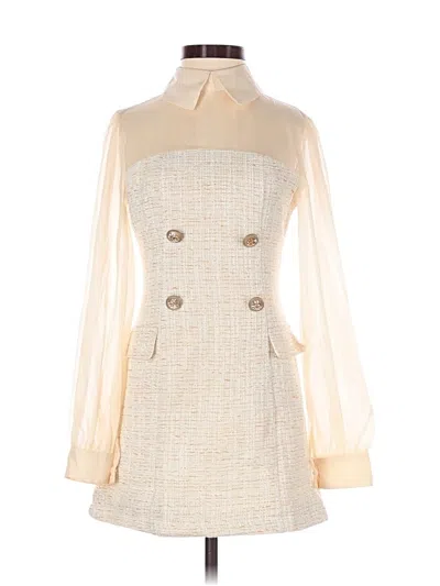 Pre-owned Assorted Brands Cocktail Dress In Ivory