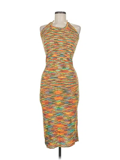 Pre-owned Assorted Brands Cocktail Dress In Orange