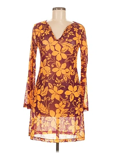 Pre-owned Assorted Brands Cocktail Dress In Orange