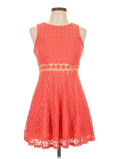 Pre-owned Assorted Brands Cocktail Dress In Orange