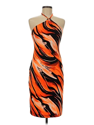 Pre-owned Assorted Brands Cocktail Dress In Orange