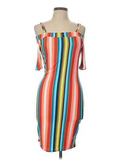 Pre-owned Assorted Brands Cocktail Dress In Orange