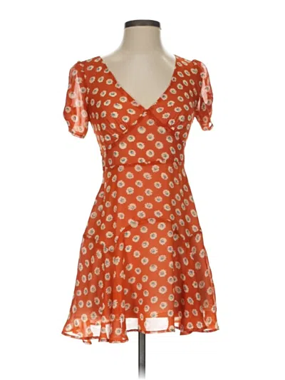Pre-owned Assorted Brands Cocktail Dress In Orange
