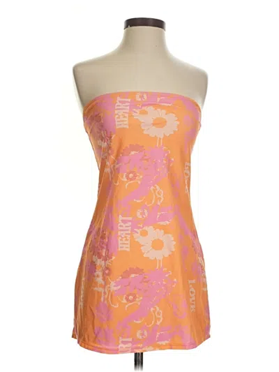 Pre-owned Assorted Brands Cocktail Dress In Orange