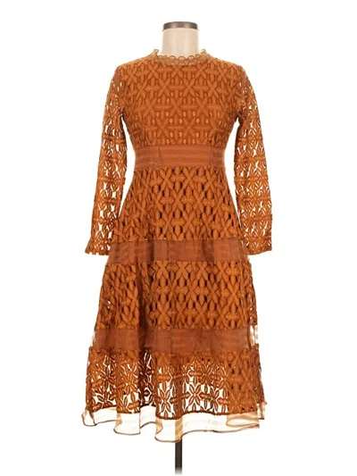 Pre-owned Assorted Brands Cocktail Dress In Orange