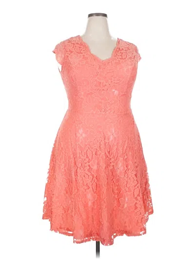 Pre-owned Assorted Brands Cocktail Dress In Orange
