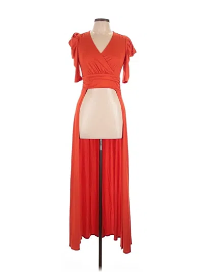 Pre-owned Assorted Brands Cocktail Dress In Orange