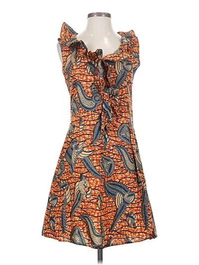 Pre-owned Assorted Brands Cocktail Dress In Orange