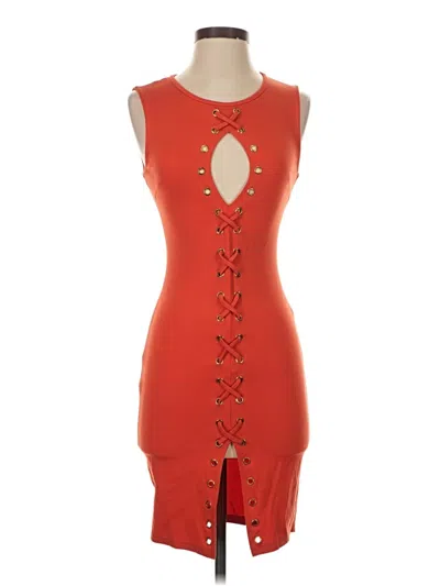 Pre-owned Assorted Brands Cocktail Dress In Orange