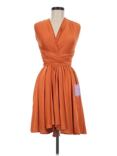 Pre-owned Assorted Brands Cocktail Dress In Orange