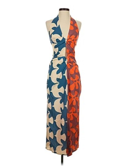 Pre-owned Assorted Brands Cocktail Dress In Orange