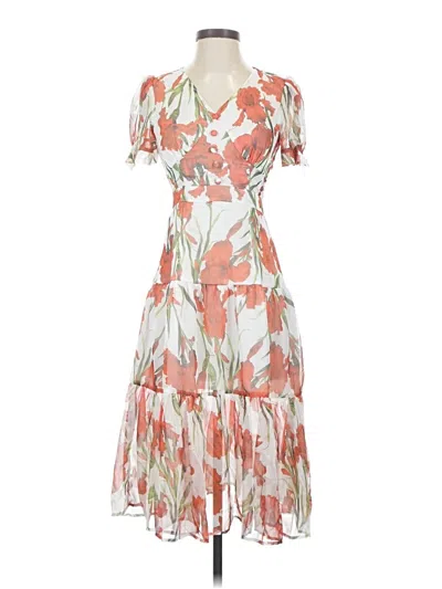 Pre-owned Assorted Brands Cocktail Dress In Orange