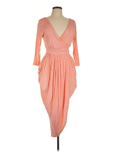 Pre-owned Assorted Brands Cocktail Dress In Orange
