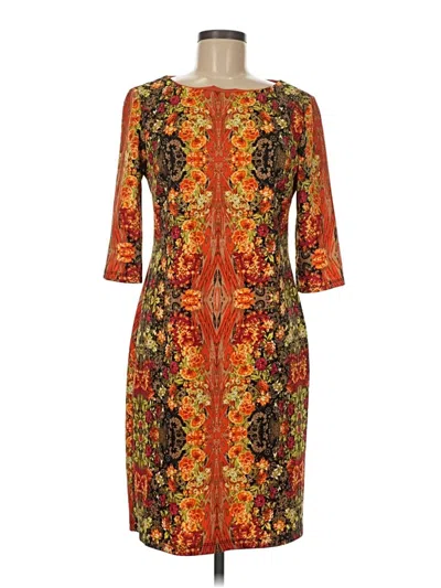Pre-owned Assorted Brands Cocktail Dress In Orange